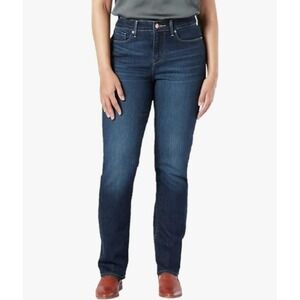NWT Signature by Levi Strauss & Co. Mid Rise Straight Jeans Blue Size 16 33x32